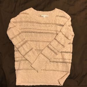 Soft pink textured sweater
